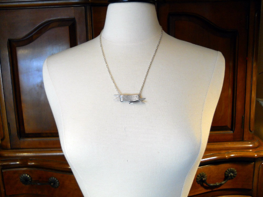 personalized banner necklace