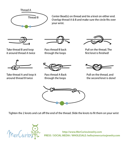 Sliding Knot Bracelet DIY — MerCurios Jewelry