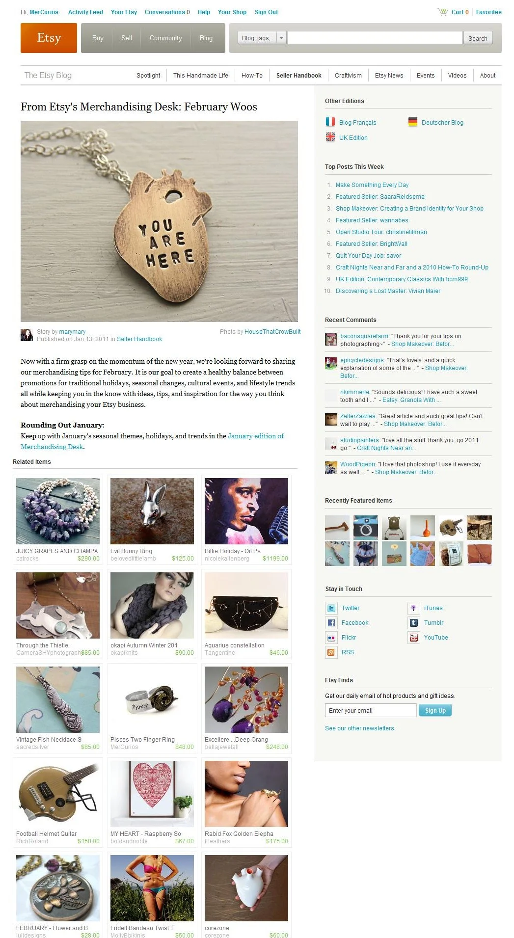 From Etsy's Merchandising Desk - February Woos // January 2011