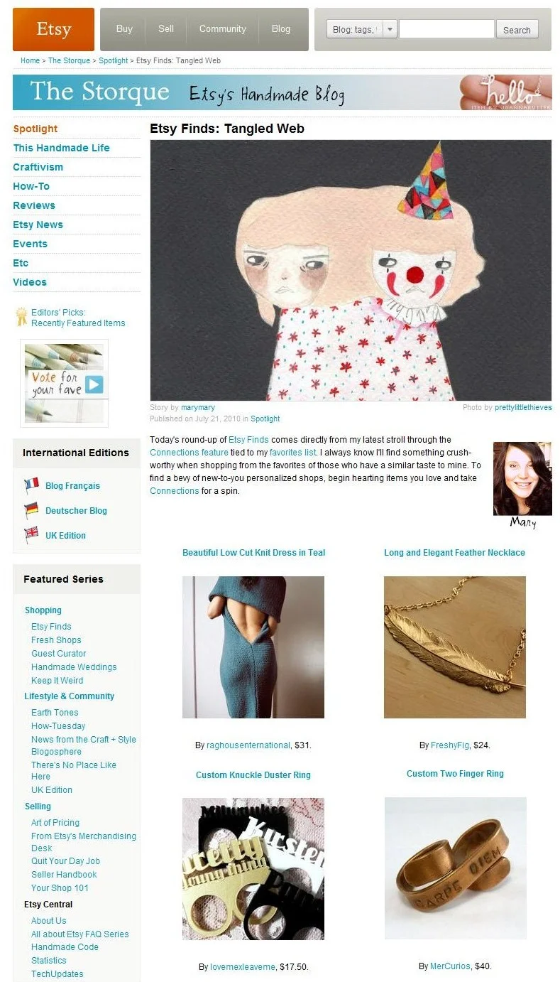 Etsy Finds - Tangled Web // July 2010