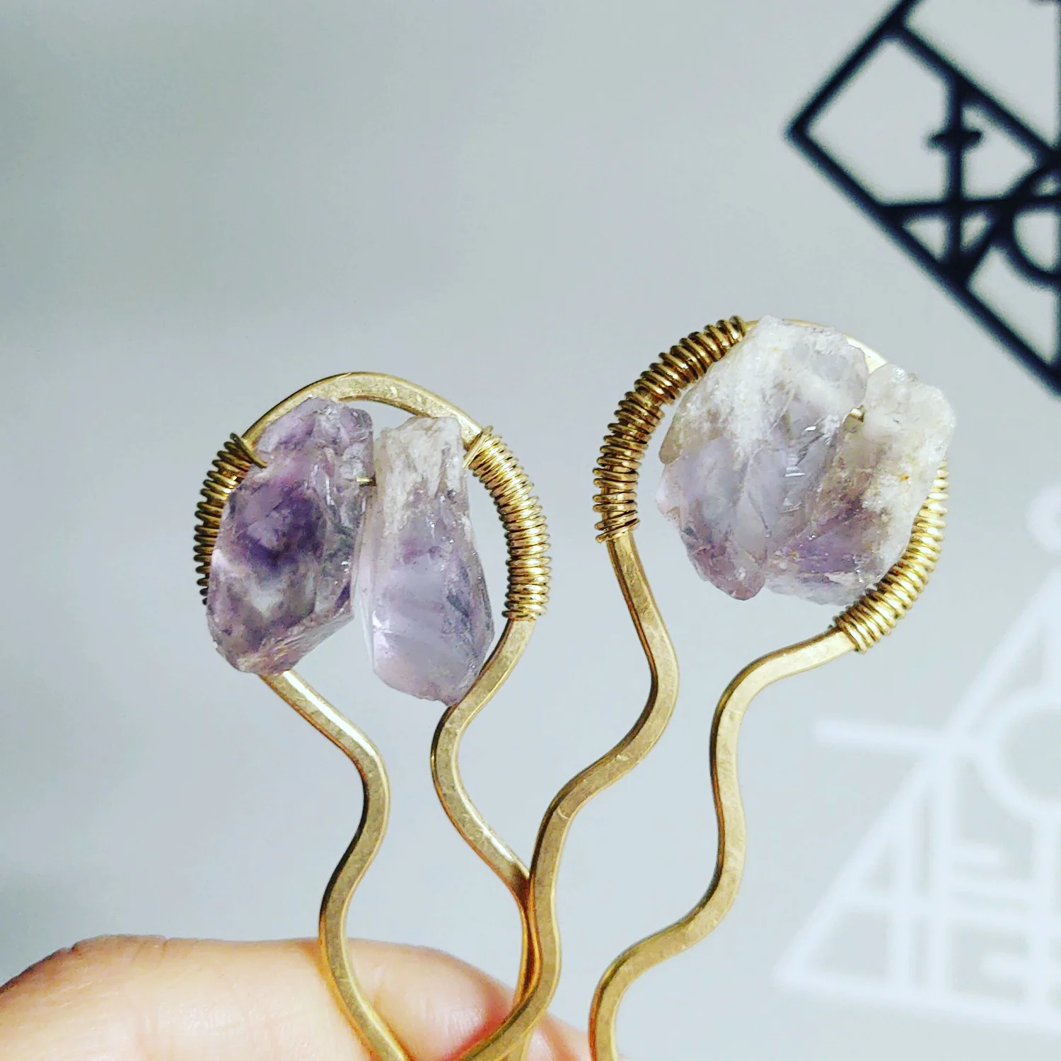 Crystal Hair Pins || Amethyst — The Modern Relic Maker