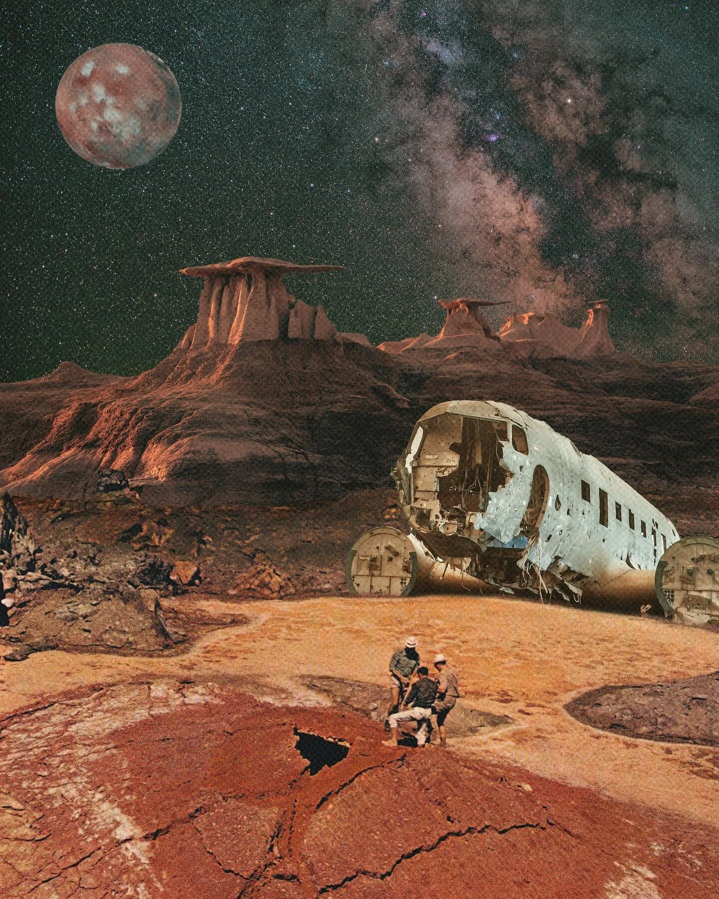 Stranded&hellip; 
.
.
.
.
.
#collage #collageart #albumart #creativedirector #dreamscapes #newworld #stranded #spaceart #vintagemagazines #nashvilleartists #collage