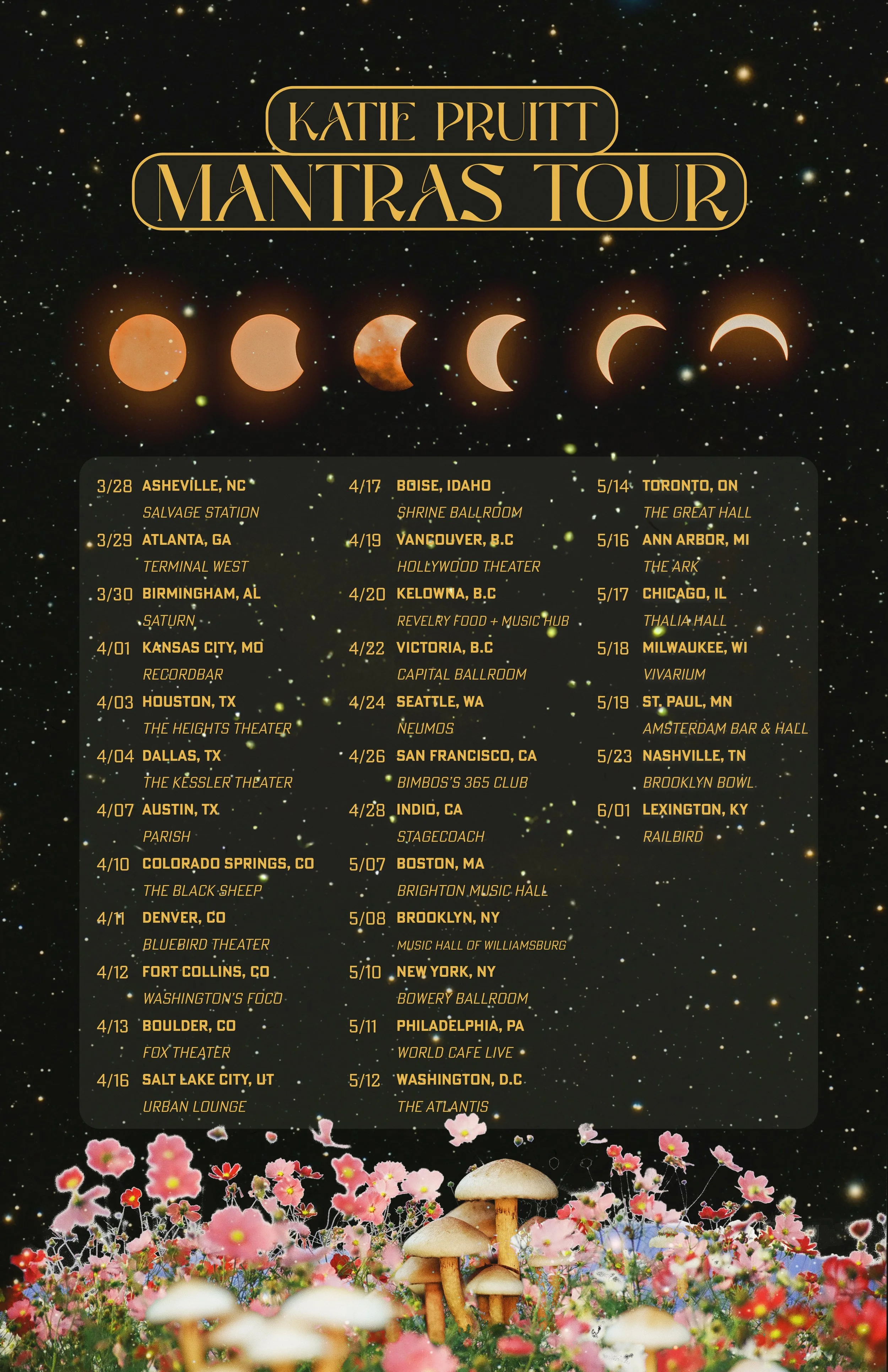 Katie Pruitt's Mantras Tour Poster