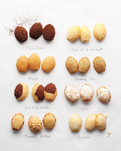 This photo makes me want to bake one of these Madeleine recipes from Martha Stewart . 