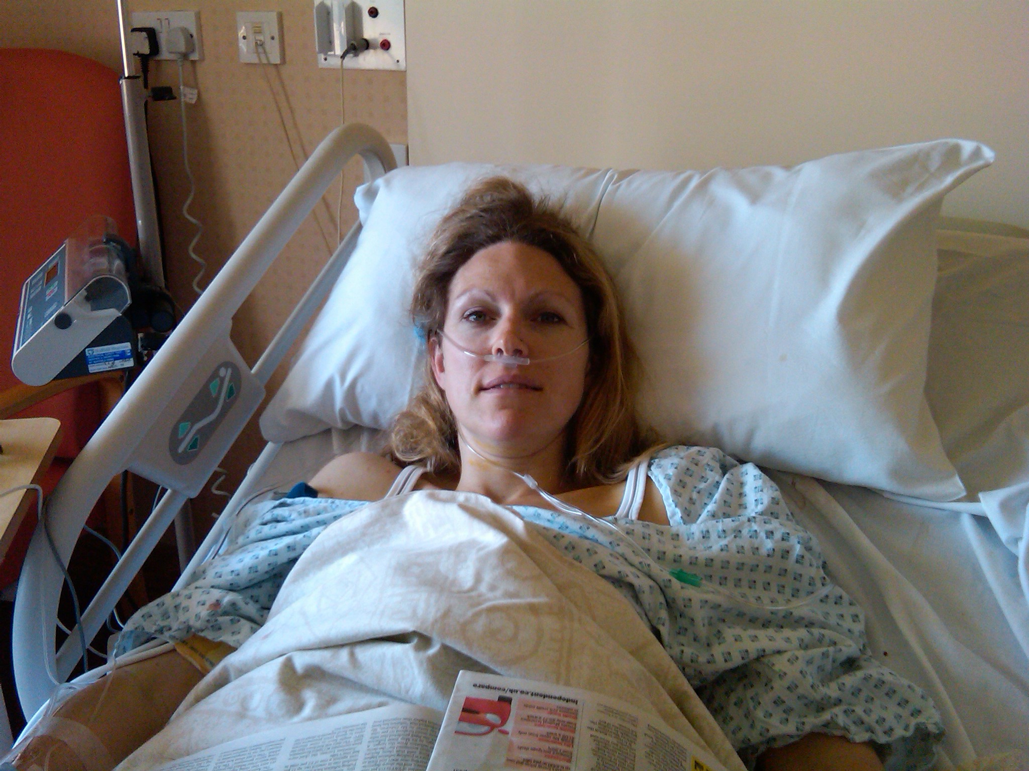 After my first surgery to remove the tumour