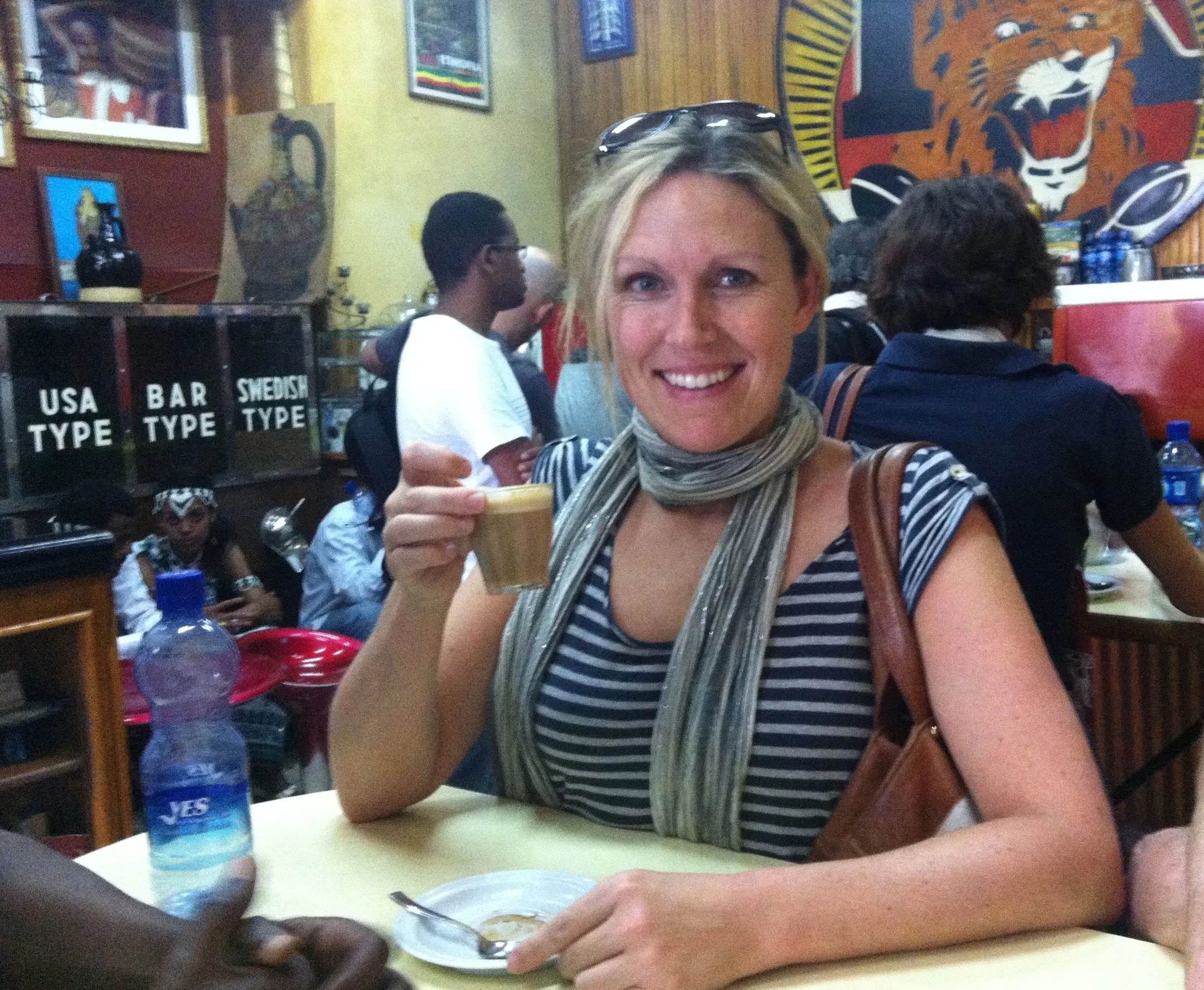 Not a tea moment (I couldn’t find a picture of that) but the closest to it - a coffee moment in Ethiopia!