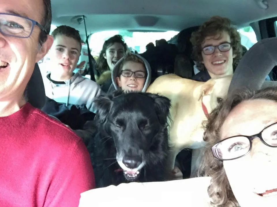 On our way to Wales… this also ENDED UP BEING The last picture TAKEN OF US AS A 6