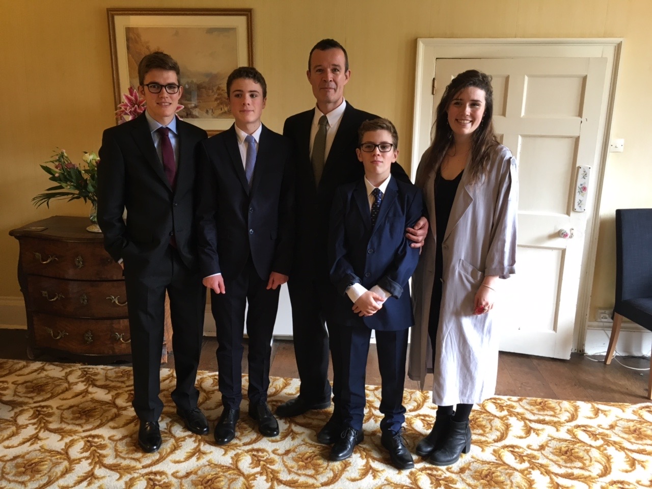 At Mum's funeral... Being a bit numb to it all was very much needed to get through the day (also who would have thought you could still smile for a photo on a day like that)