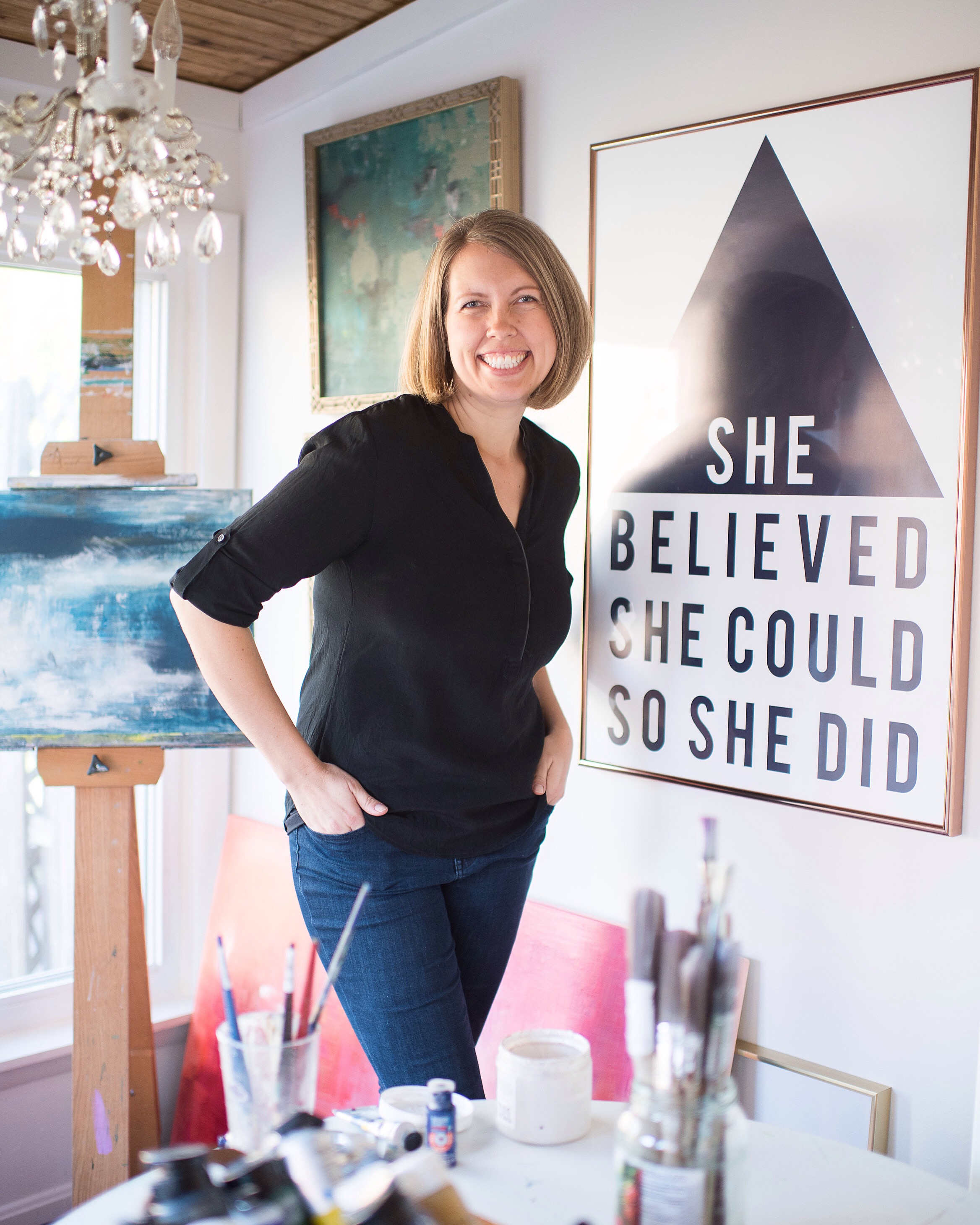 Kristin Try in the studio, 2015