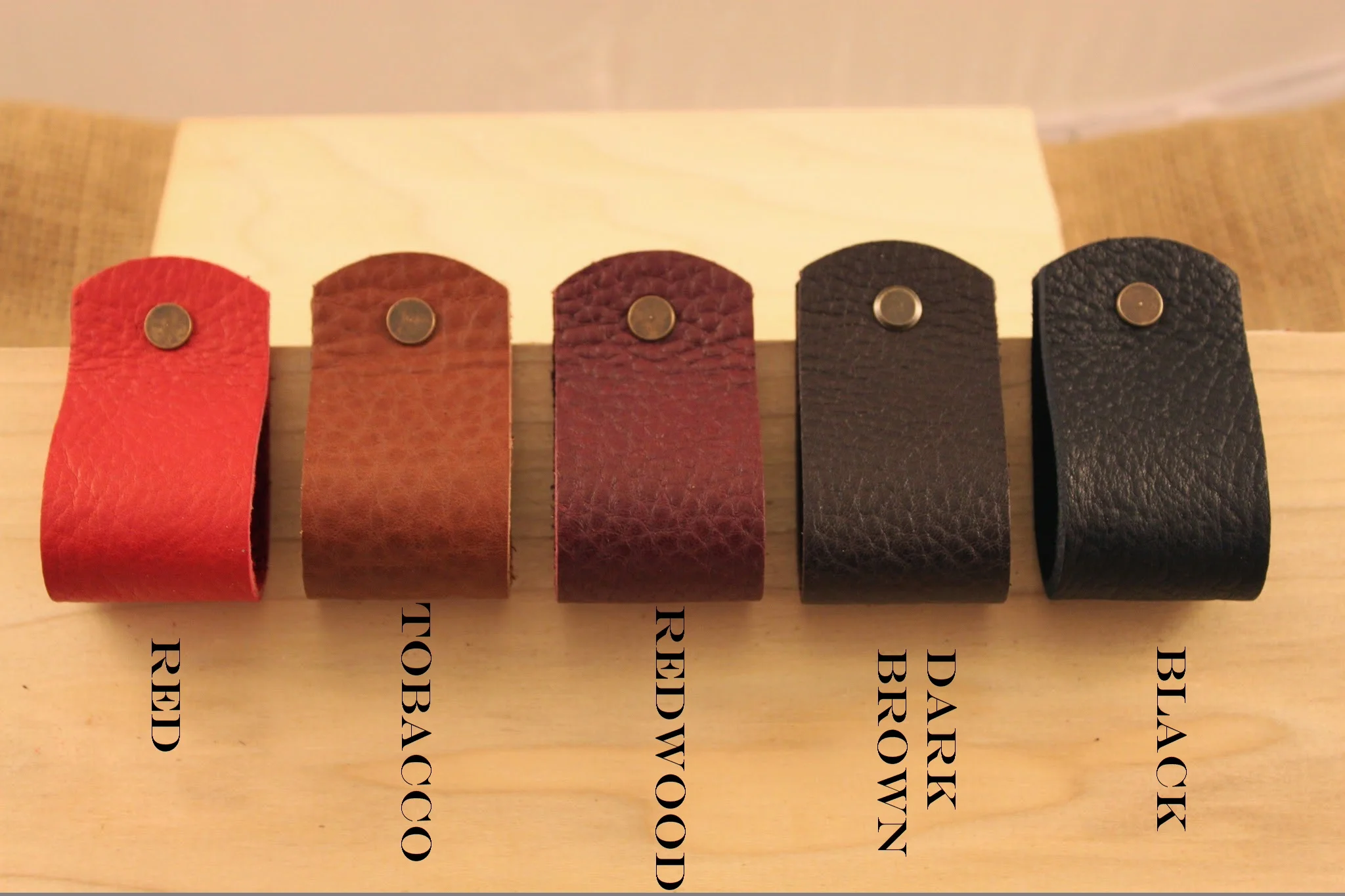 Leather, pull, hardware, bin, handle, cabinet, drawer, knob, handles, handmade, dresser, Ikea, hack, diy, kitchen, usa, black, dark, brown, light, distressed, color, finger