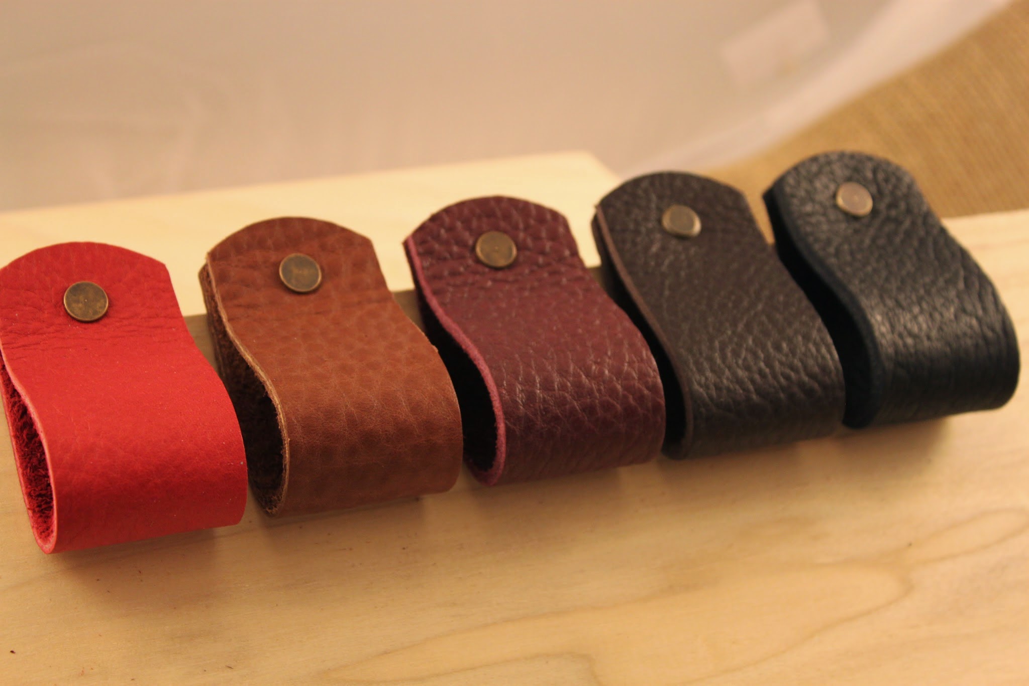 Leather, pull, hardware, bin, handle, cabinet, drawer, knob, handles, handmade, dresser, Ikea, hack, diy, kitchen, usa, black, dark, brown, light, distressed, color, finger