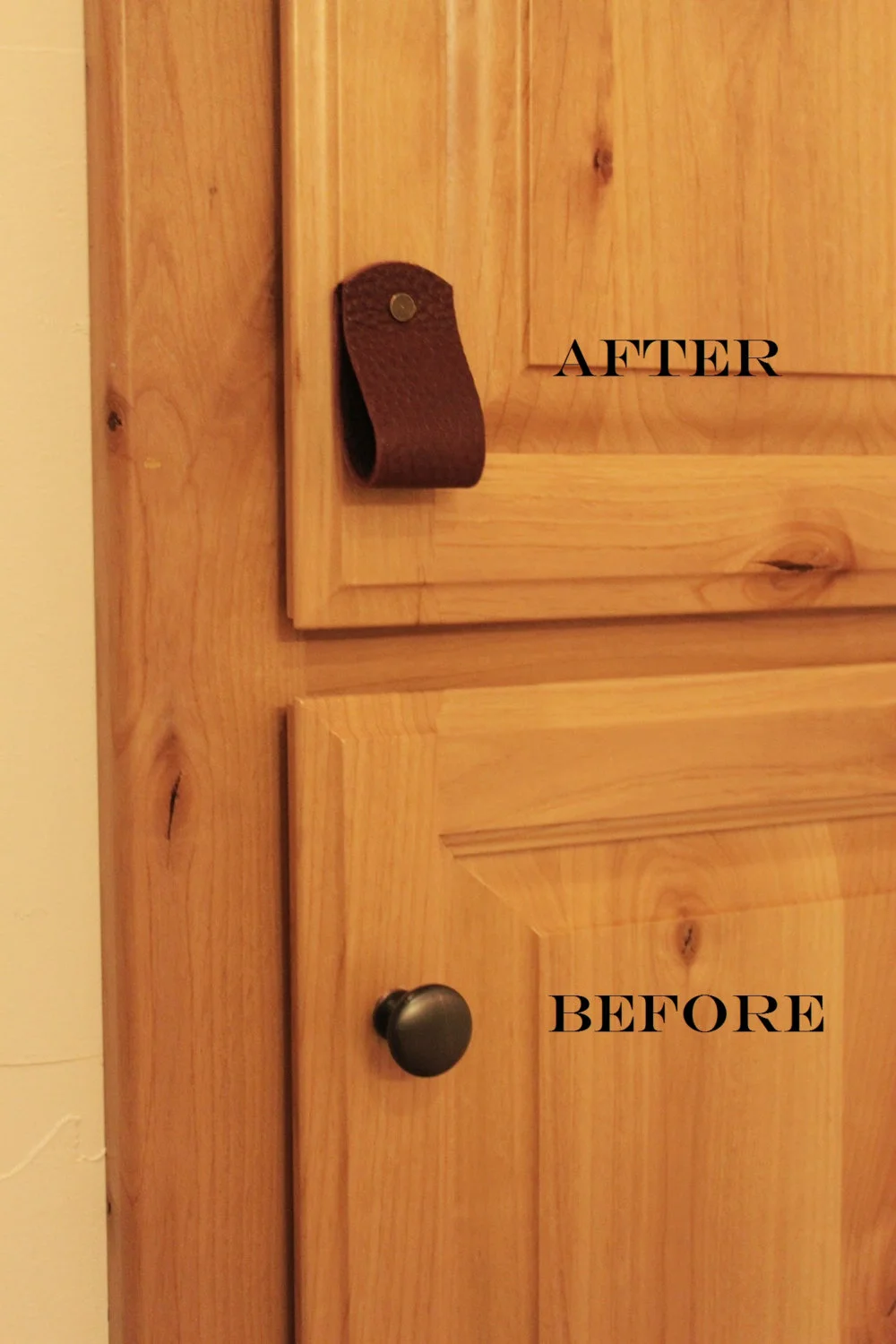 Leather, pull, hardware, bin, handle, cabinet, drawer, knob, handles, handmade, dresser, Ikea, hack, diy, kitchen, usa, black, dark, brown, light, distressed, color, finger