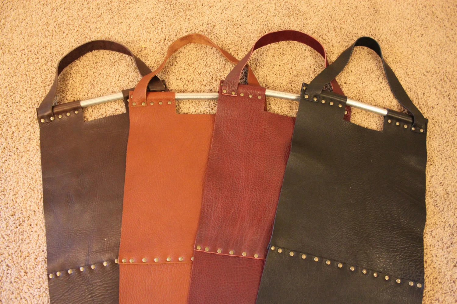leather log carrier firewood holder