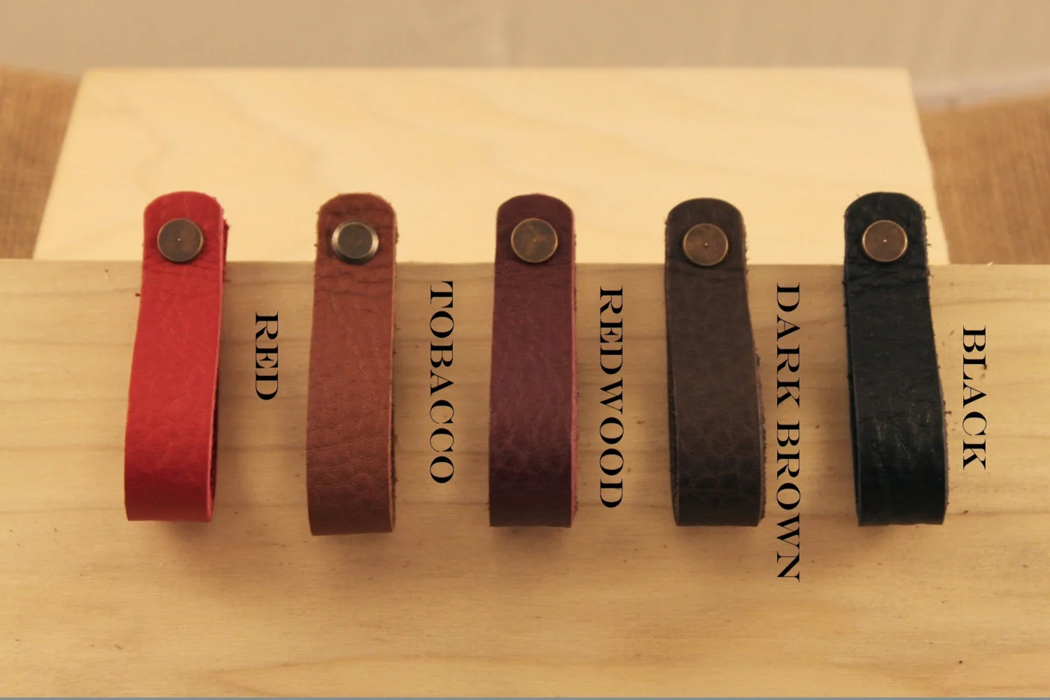 Leather, pull, hardware, bin, handle, cabinet, drawer, knob, handles, handmade, dresser, Ikea, hack, diy, kitchen, usa, black, dark, brown, light, distressed, color, finger