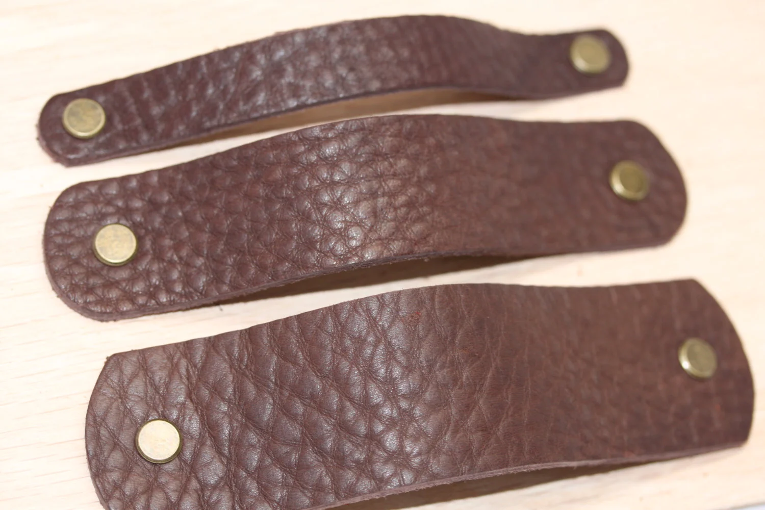 Leather, pull, hardware, bin, handle, cabinet, drawer, knob, handles, handmade, dresser, Ikea, hack, diy, kitchen, usa, black, dark, brown, light, distressed, color, finger