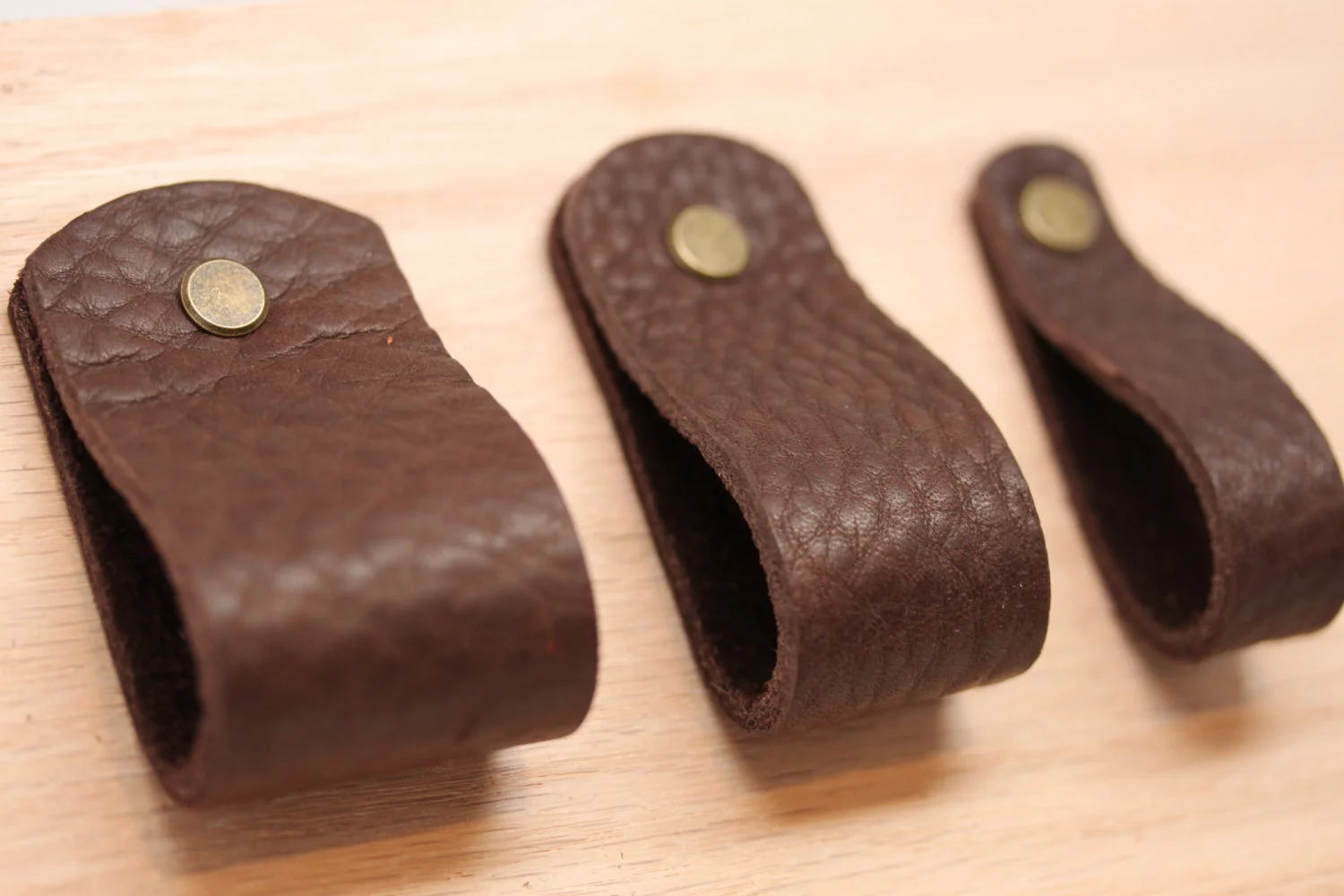 Leather, pull, hardware, bin, handle, cabinet, drawer, knob, handles, handmade, dresser, Ikea, hack, diy, kitchen, usa, black, dark, brown, light, distressed, color, finger