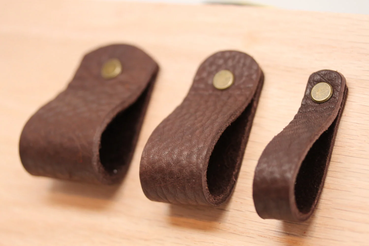 Leather, pull, hardware, bin, handle, cabinet, drawer, knob, handles, handmade, dresser, Ikea, hack, diy, kitchen, usa, black, dark, brown, light, distressed, color, finger