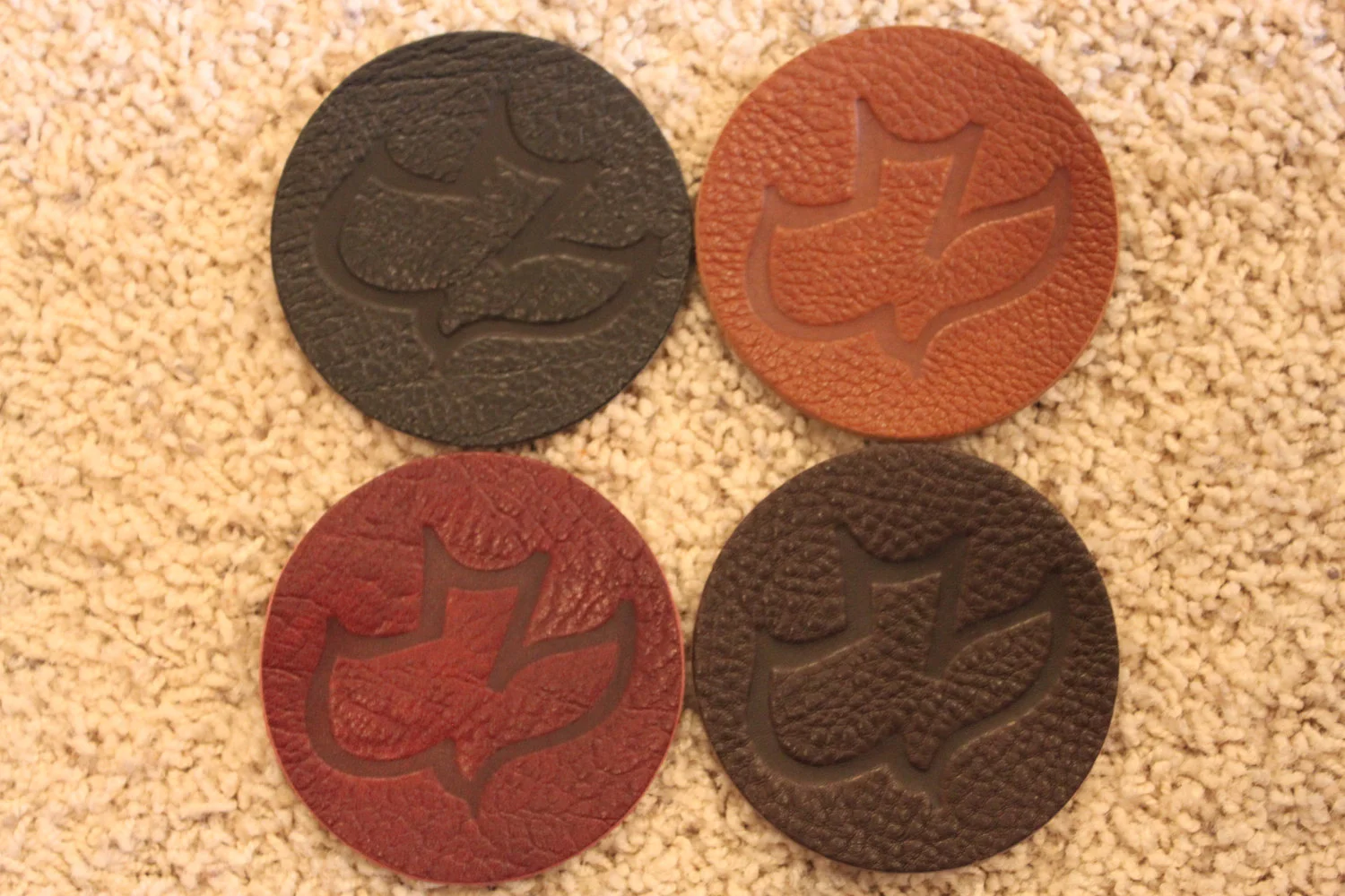 leather coasters