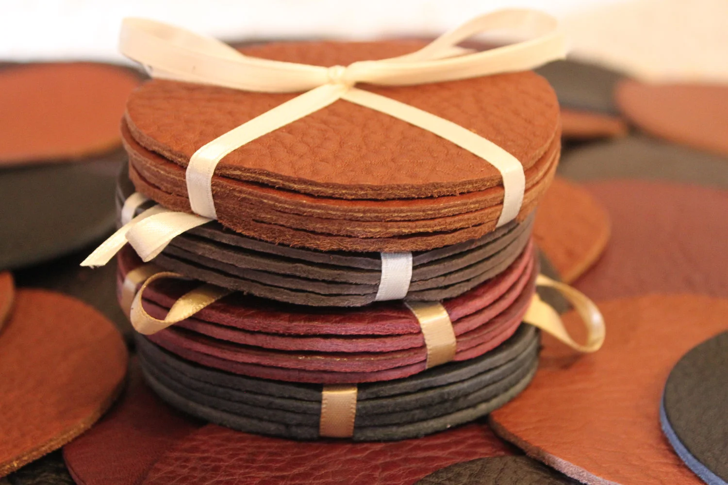 leather coasters