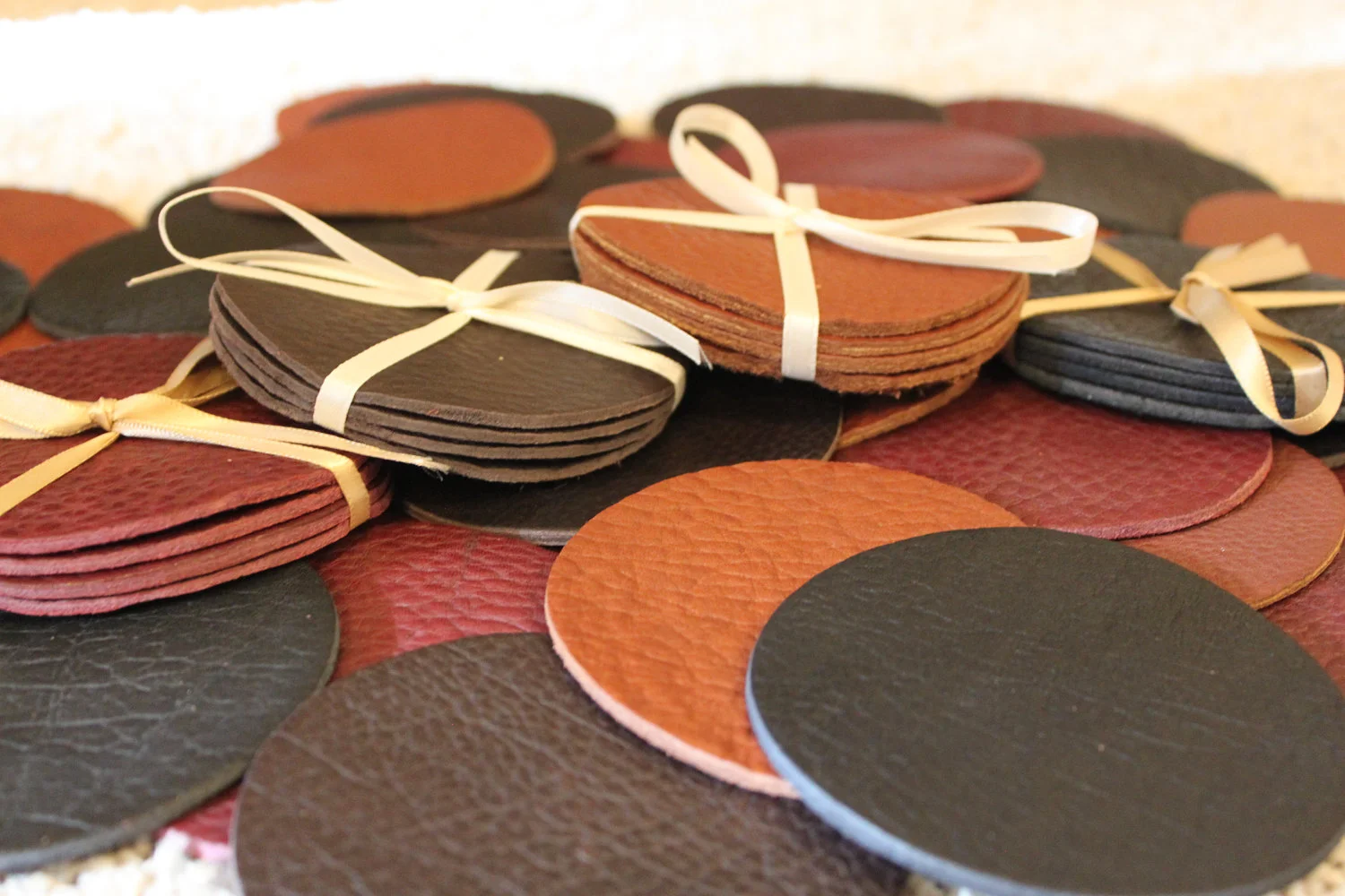 leather coasters