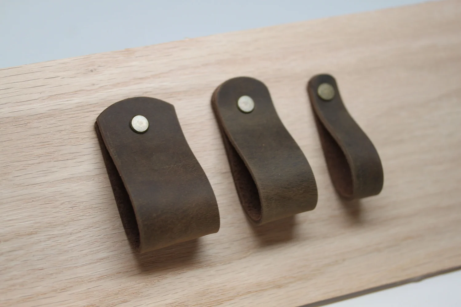 Leather Drawer Pulls  3Twenty Leatherworks