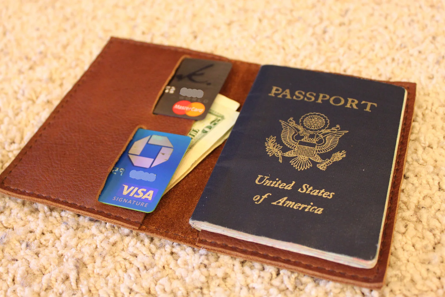 Leather, passport, case, wallet, travel, keeper, organizer, holder