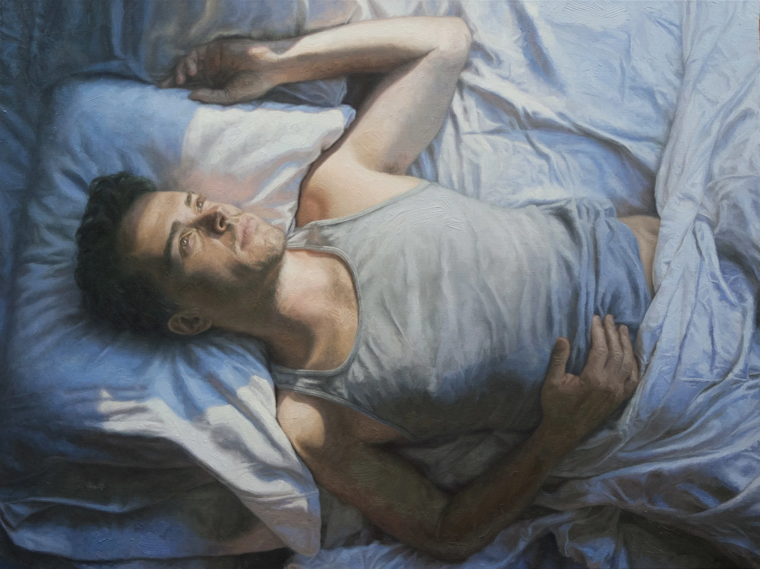 Husband / Oil on Stretched Linen / 40 x 30 In