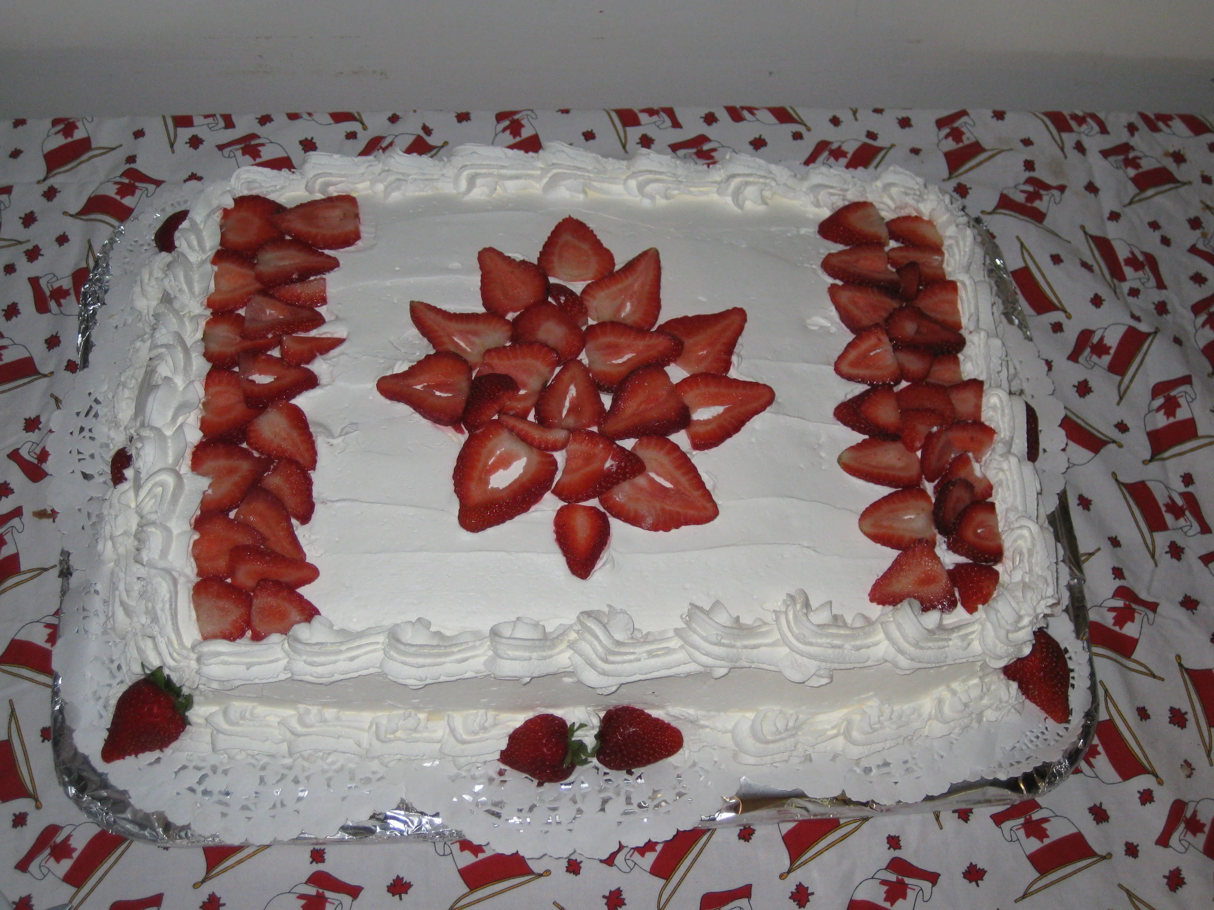 Canada Flag Cake