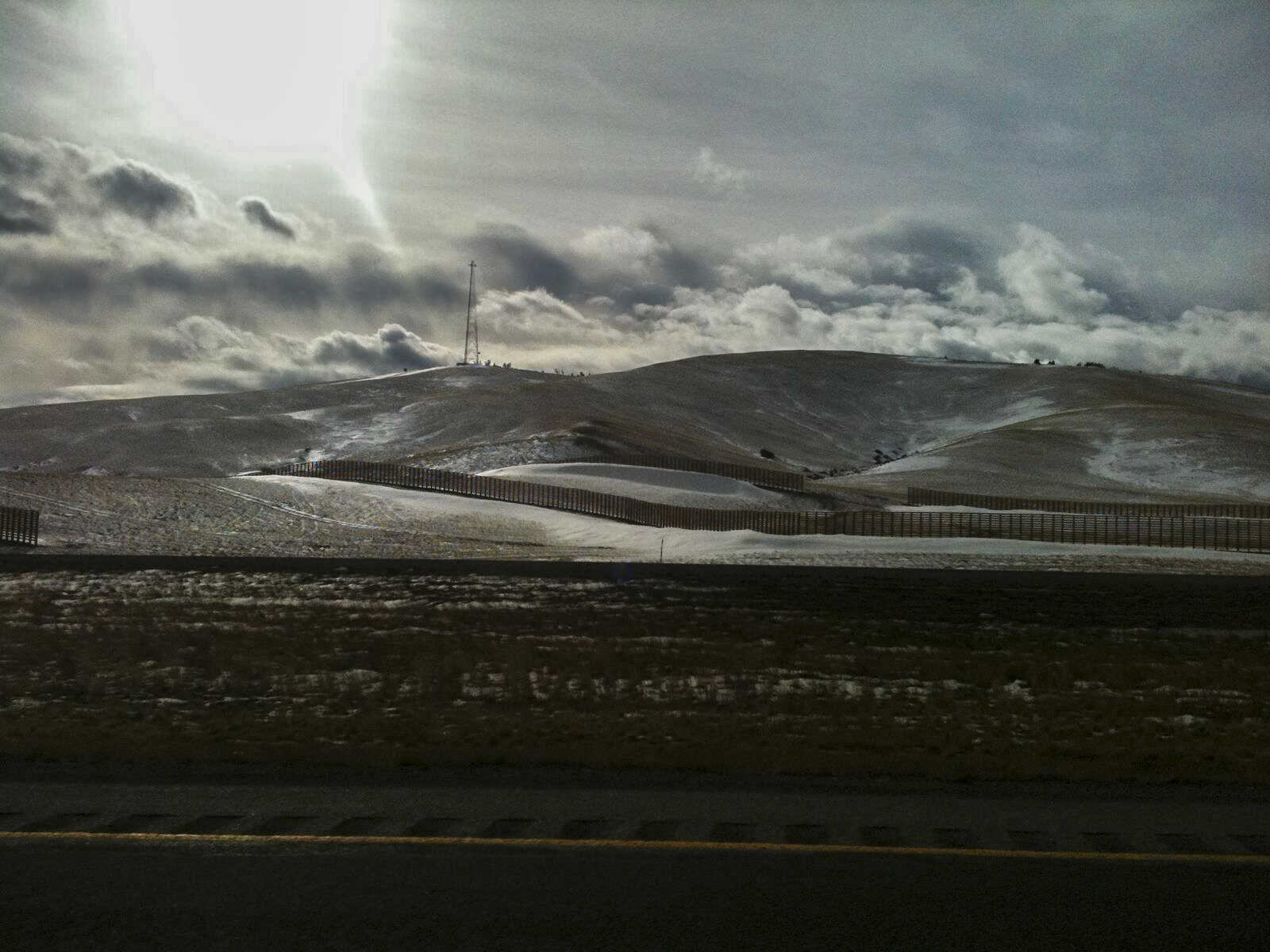 Wyoming Hills and Sun