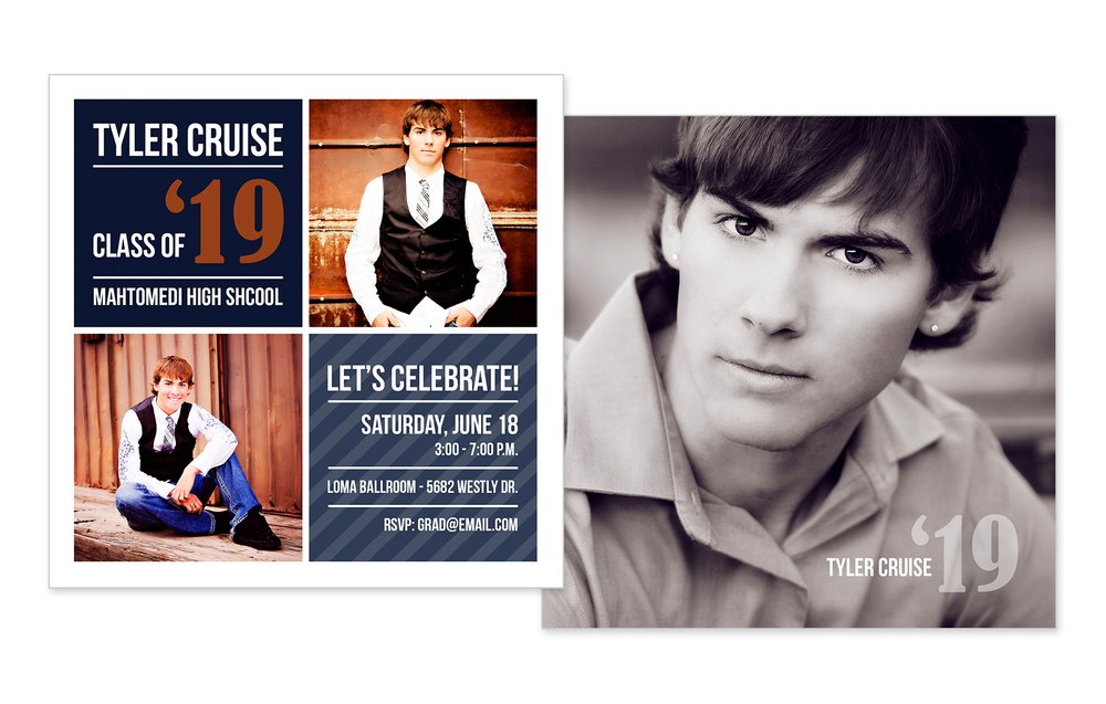 Clean-cut Senior : Card Bundle  Studio Elle Design - Professional Photo  Albums