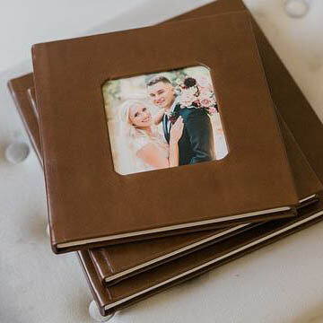 photo album with cutout