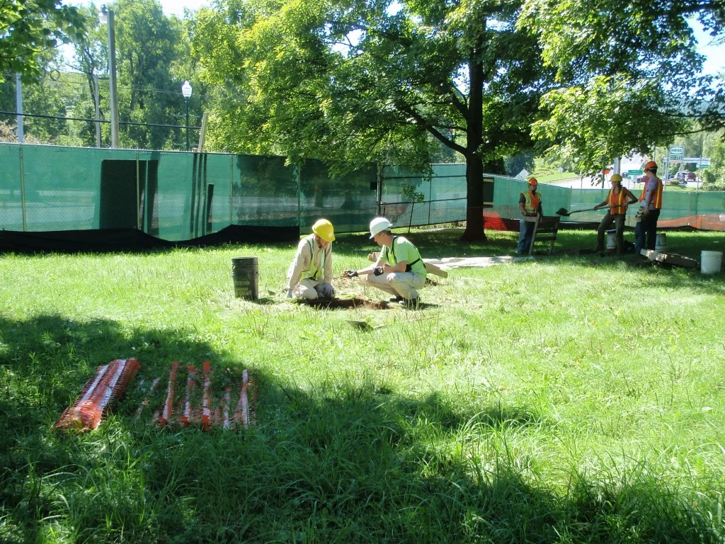  Phase 3 excavations in front of the Shafer site front yard.