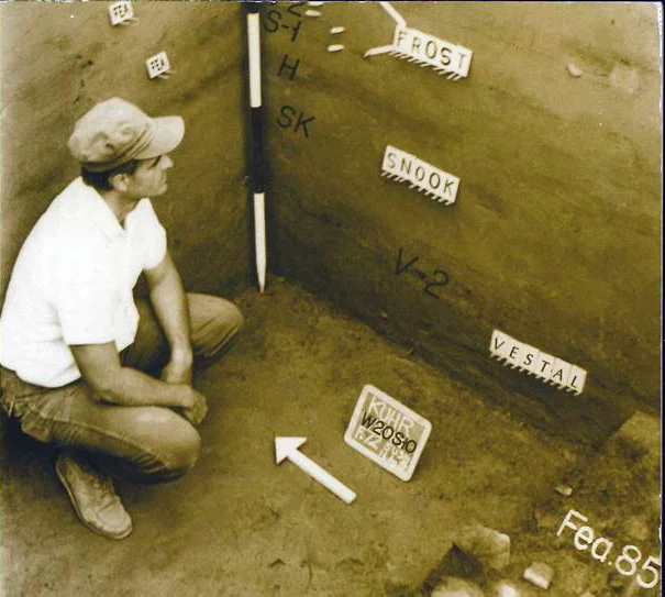 Robert E. Funk in the field, Upper Susquehanna Valley, New York Photo courtesy of the New York State Museum