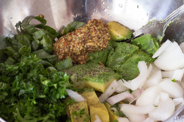 Using avocados and Dijon mustard instead of mayonnaise