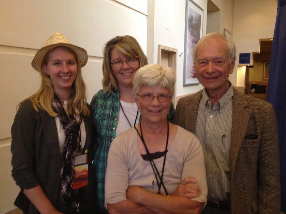 From left: Me, my mother Julie, my grandmother Roxie, and Allan Savory at the Savory Institute Artisans of the Grasslands conference, 2015 in San Francisco