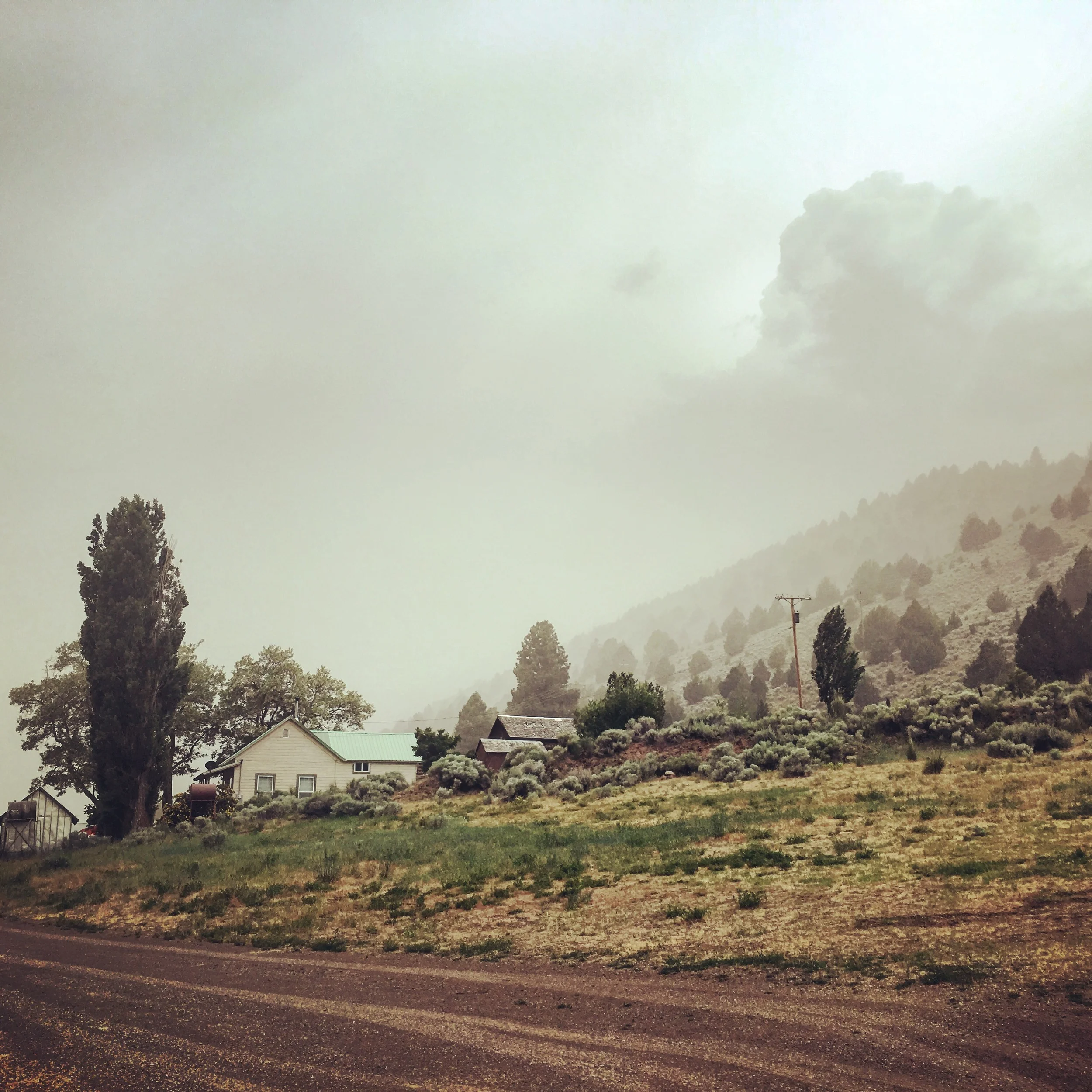 A small dust storm, blown in from Nevada.