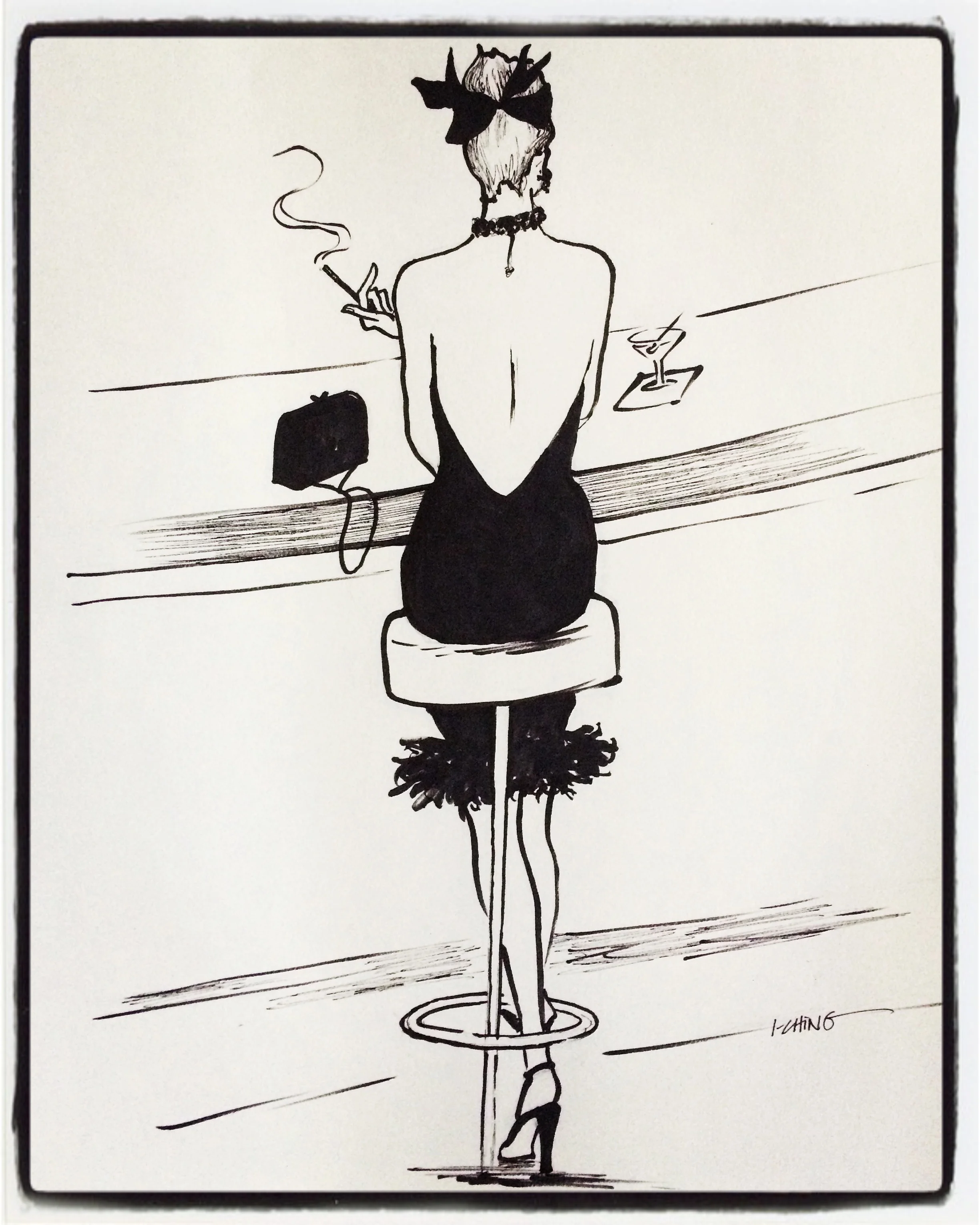 Woman with Martini