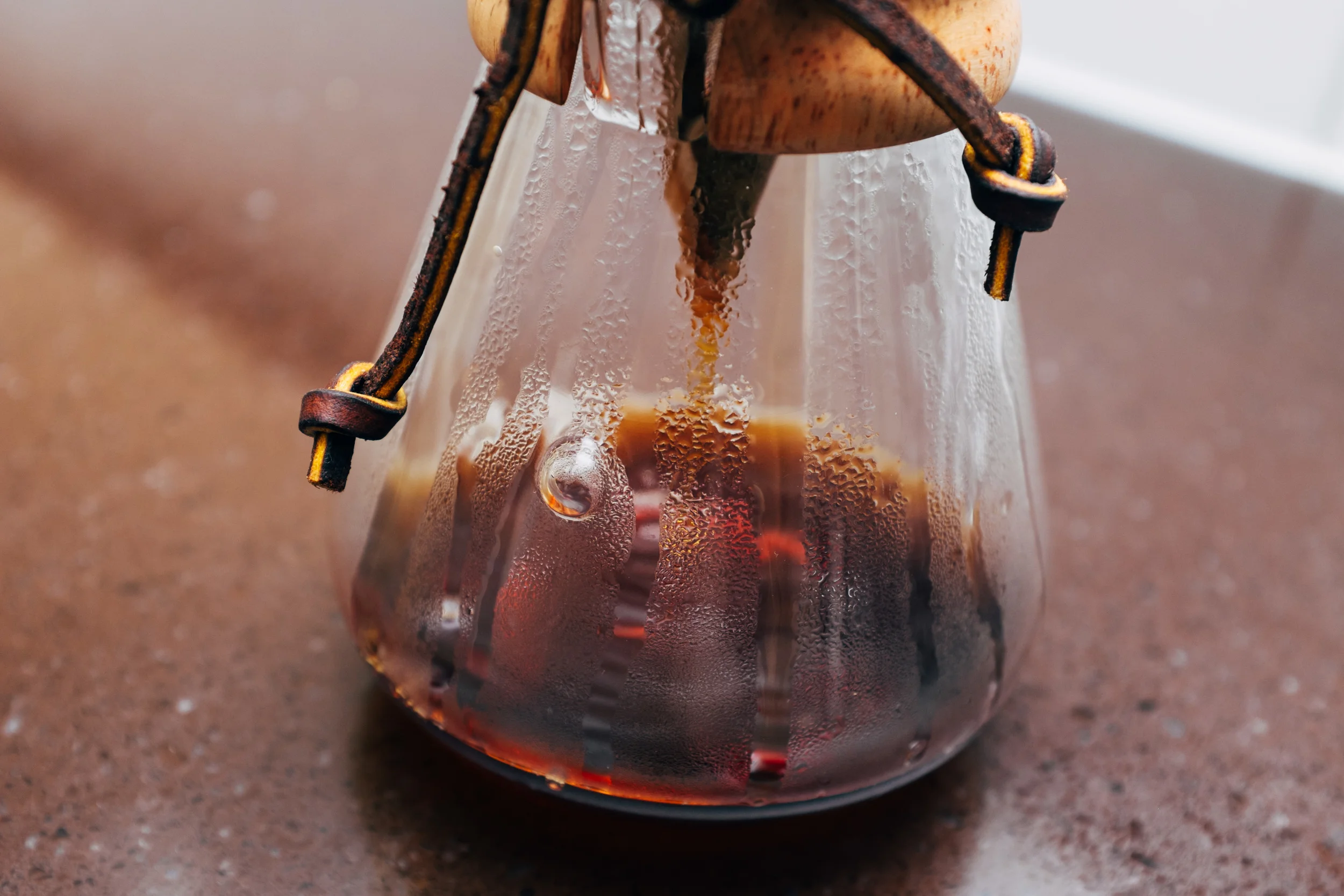 Add the water slowly
