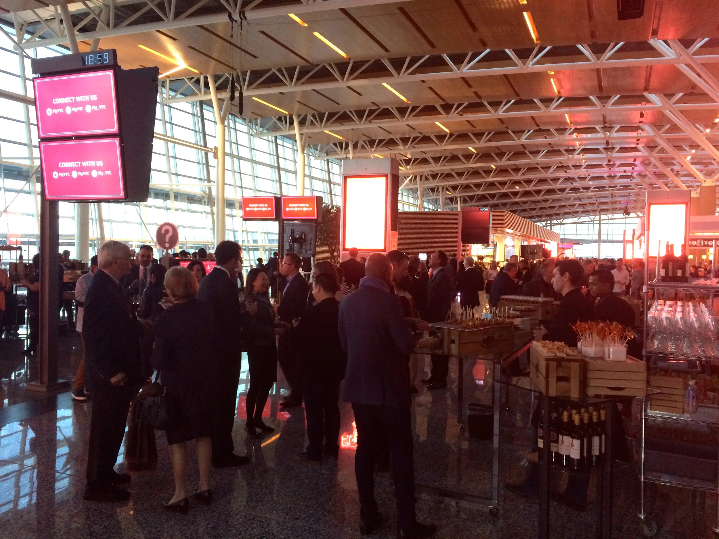 People partaking in the New YYC International Terminal Grand Opening