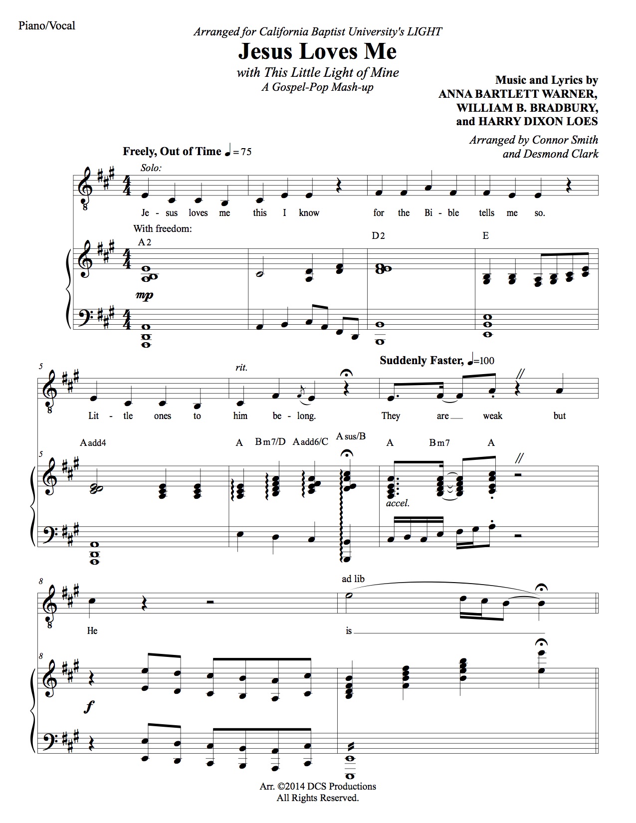 Loves Me (with This Little Light of Mine) [SATB] — Connor Smith Music
