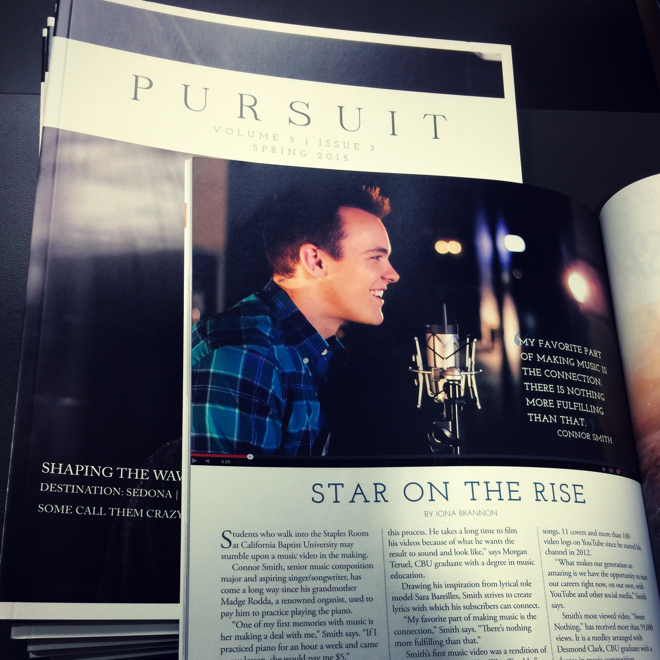 Spread in Pursuit Magazine