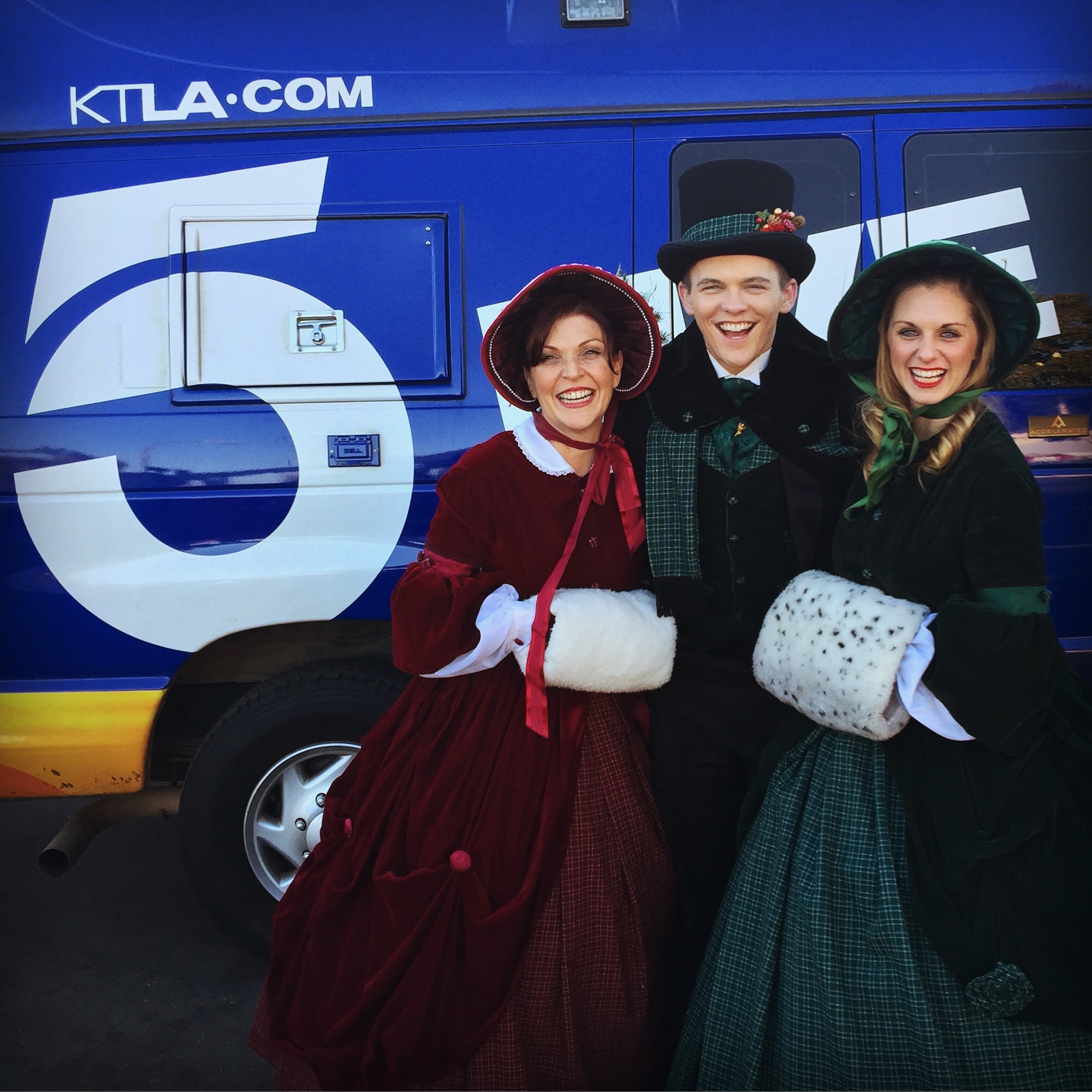 Singing on KTLA5 with the Definitely Dickens Holiday Carolers