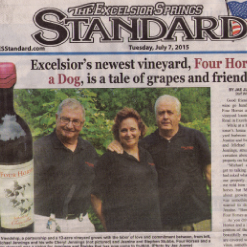 Excelsior's Newest Vineyard is a Tale of Grapes and Friendship | Excelsior Springs Standard | June 2015