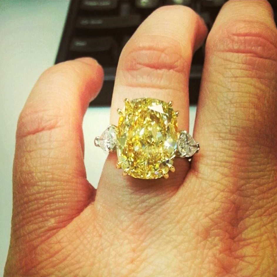 Fancy Yellow Oval Ring