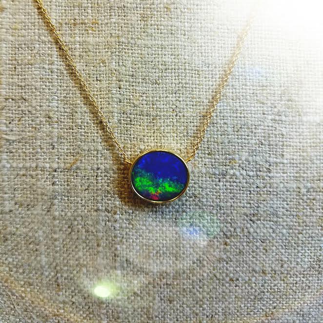 Opal Bezel Pendant