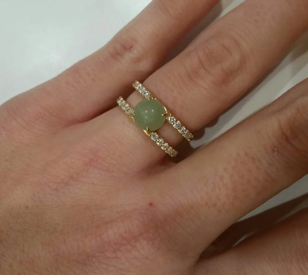 Jade & Diamond Ring