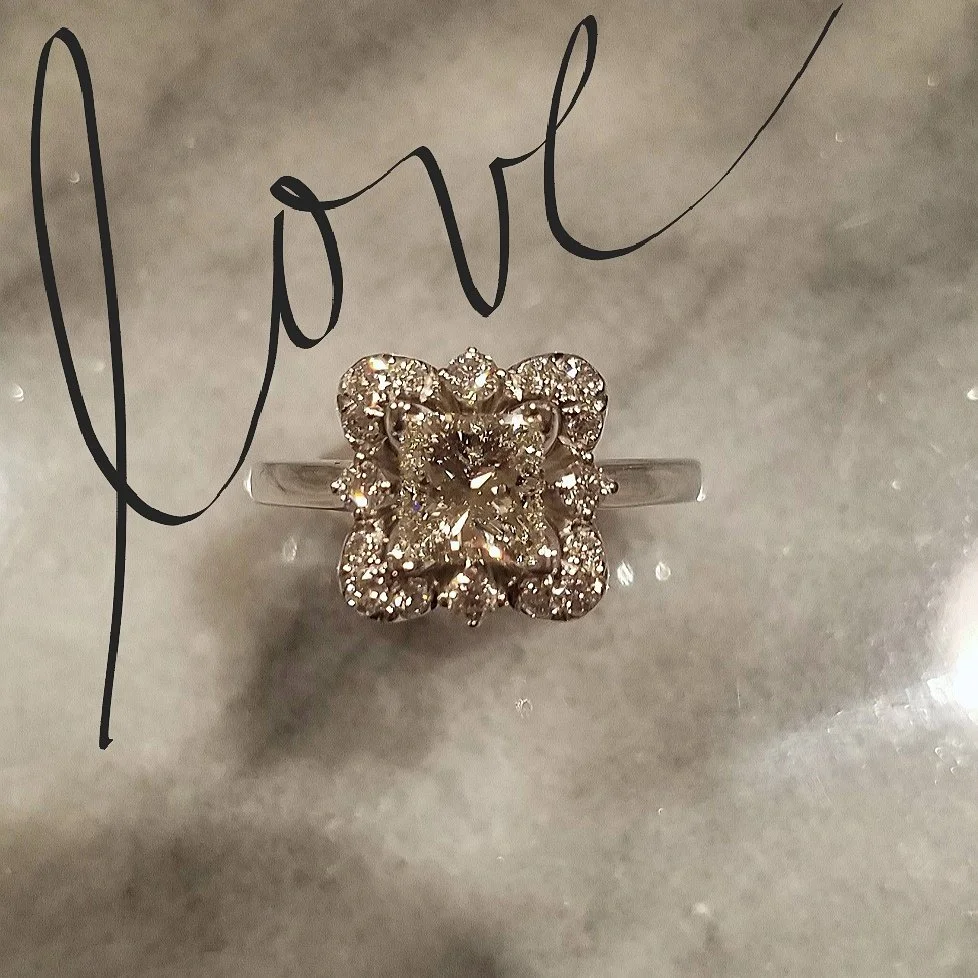 Princess Cut Halo Engagement Ring