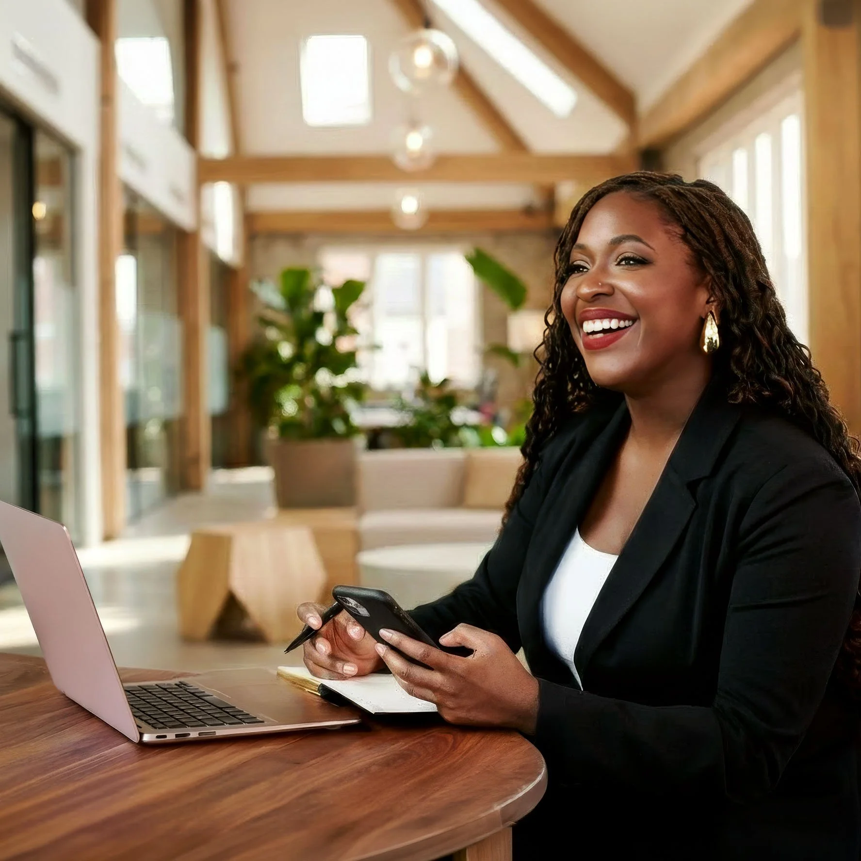 Man with beard and curly hair wearing clear glasses and dark green sweater, looking to the side.