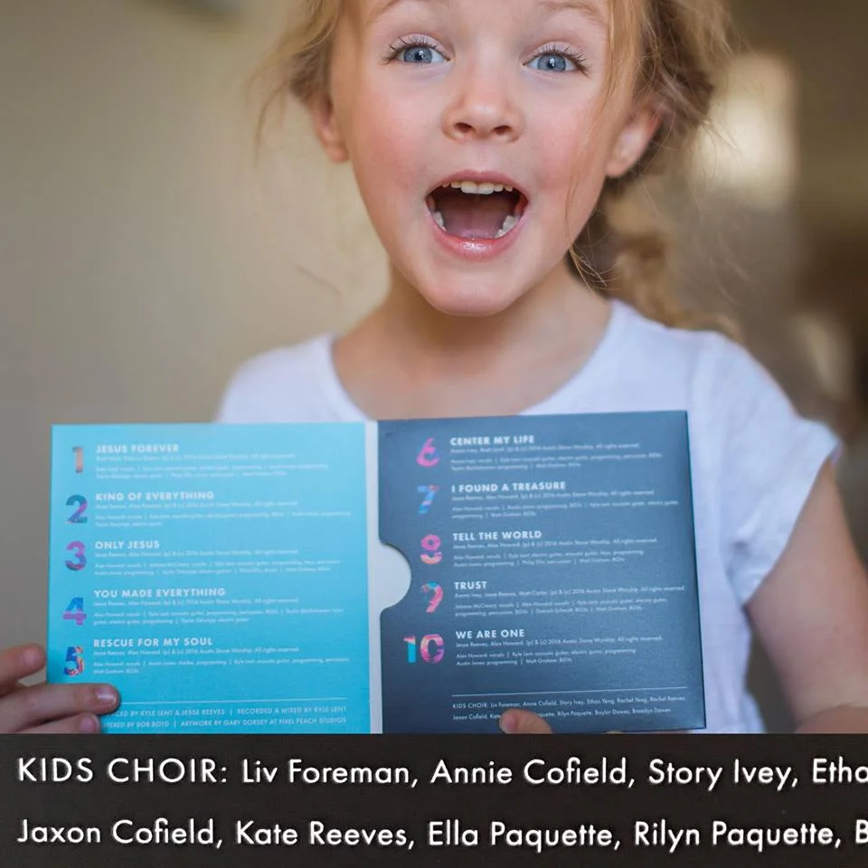 Our daughter Liv got to sing in the Kids Choir for the album recording!