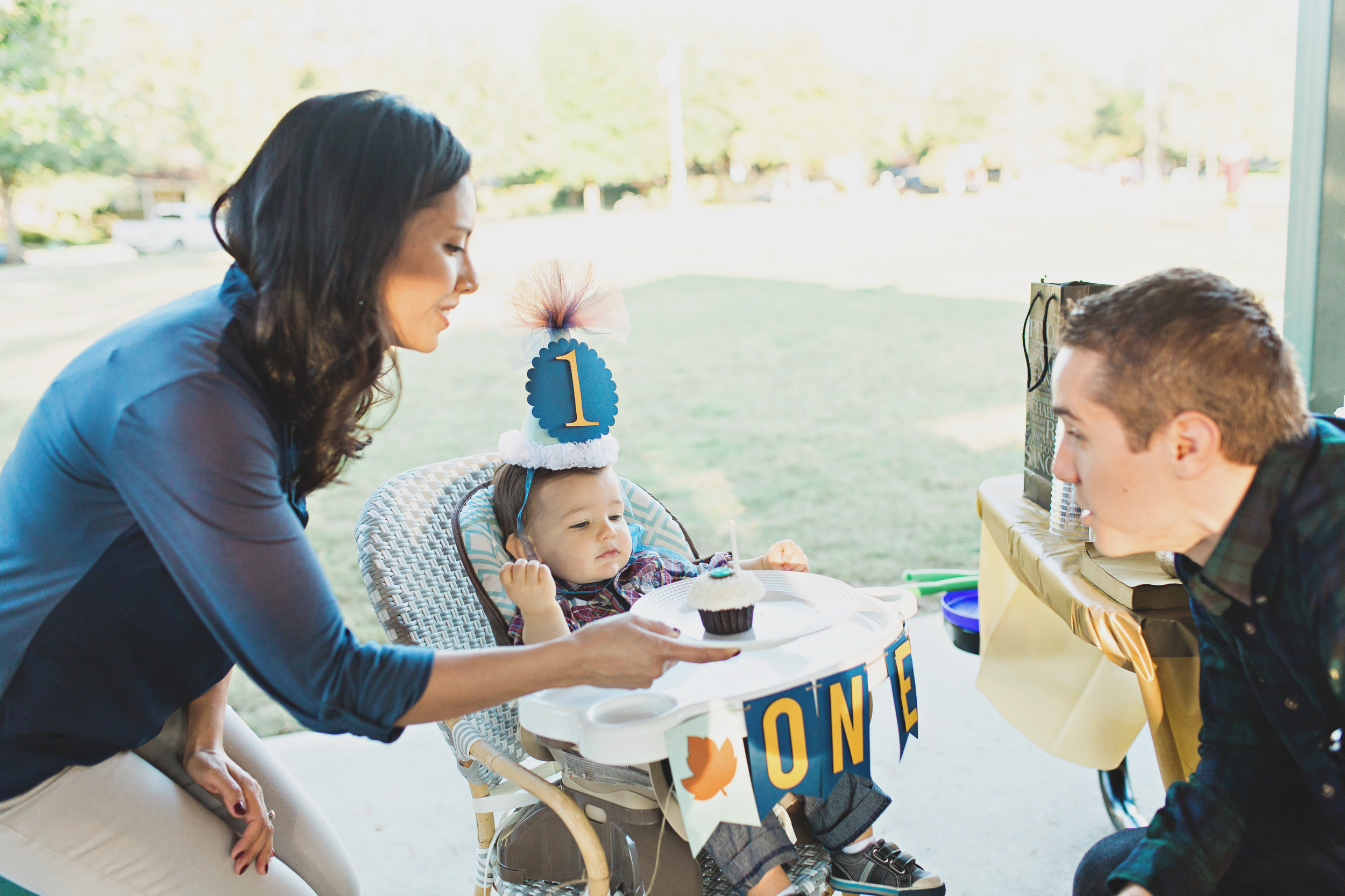 Make a wish! Party hat and banner by PopFizzHooray . Photo by R&J Studios .